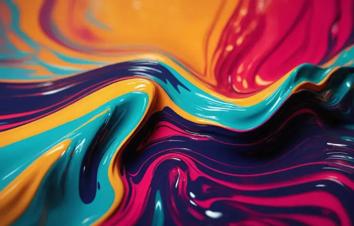 Abstract Rainbow Waves Wallpaper
